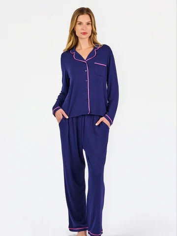 Charlotte Navy Pajama Pant Set