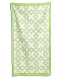 The Royal Standard - Savannah Giant Beach Towel    Green/White    40x70