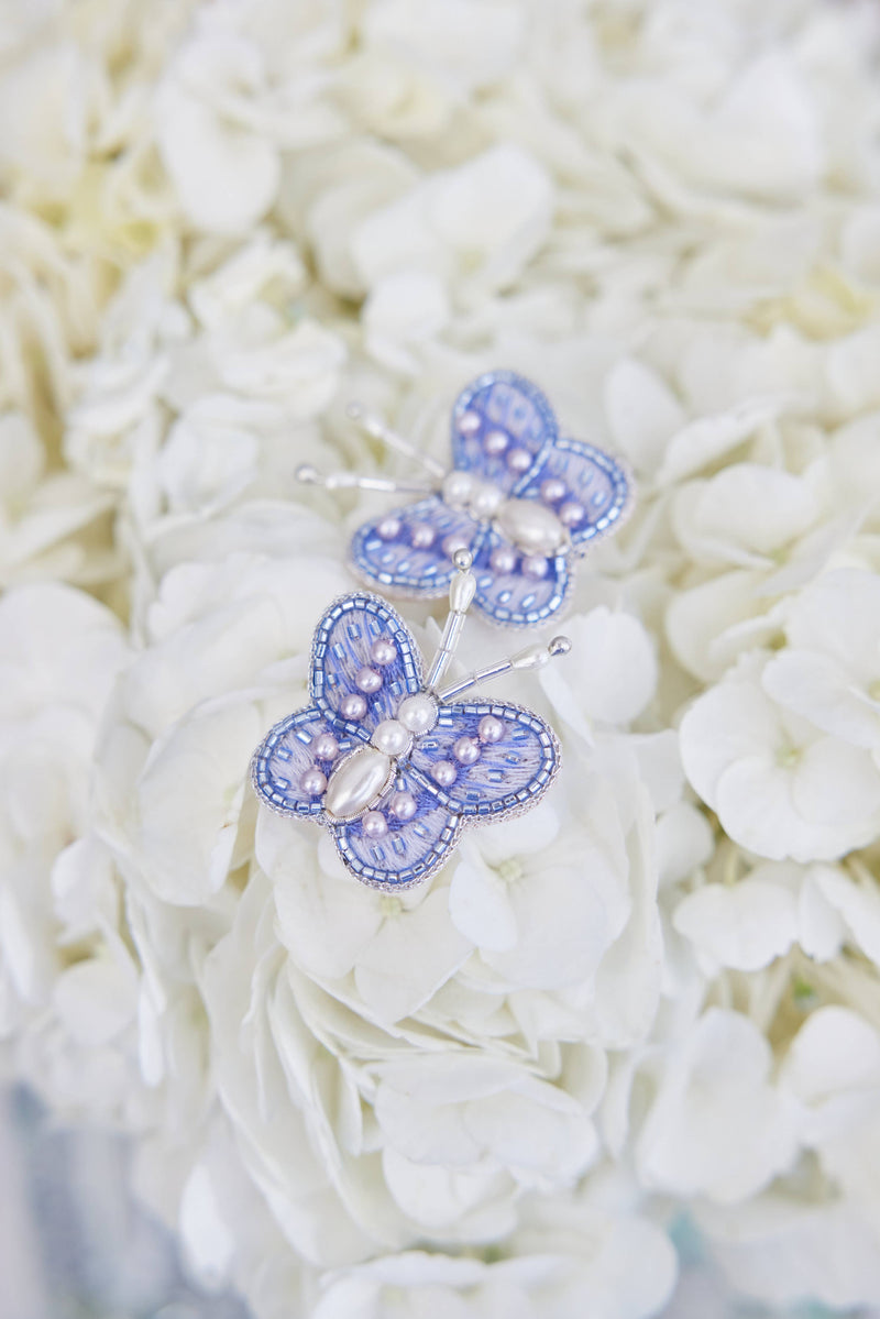 Periwinkle Butterfly Studs