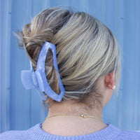 TELETIES - Open Hair Clip | Large | Blue Lagoon