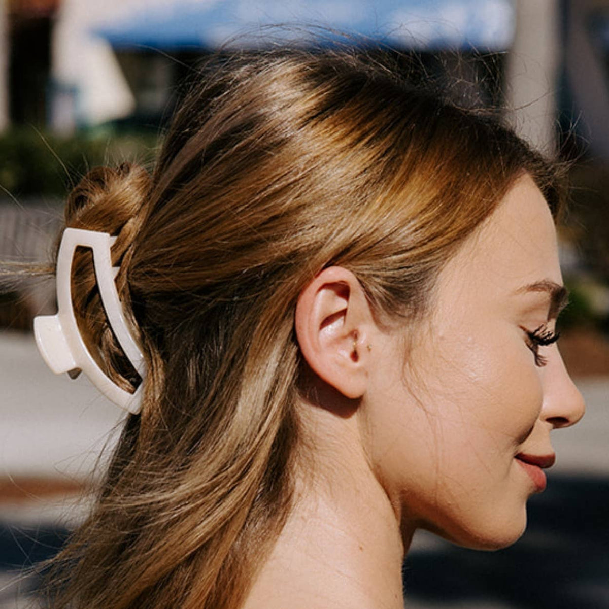 TELETIES - Open Hair Clip | Medium | Soft Surf