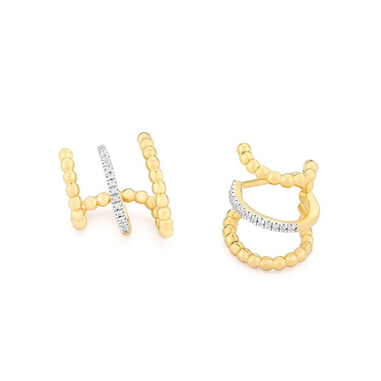Gold Chart Your Course Hoop Earrings