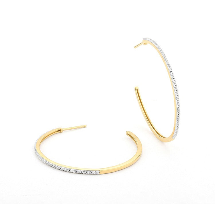 Gold One Hot Havana Night Hoop Earrings