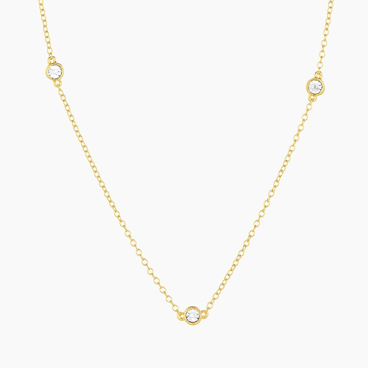 Gold Dot-To-Dot Chain Necklace