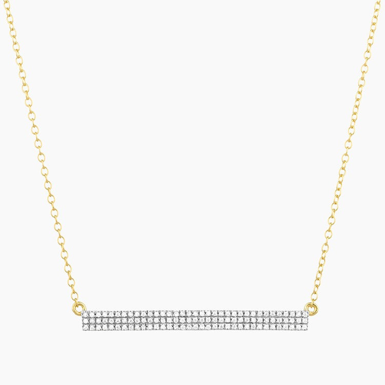 Gold Tell Me Straight Pendant Necklace