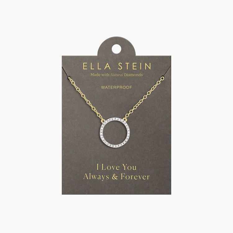 Gold  Standing O Pendant Necklace