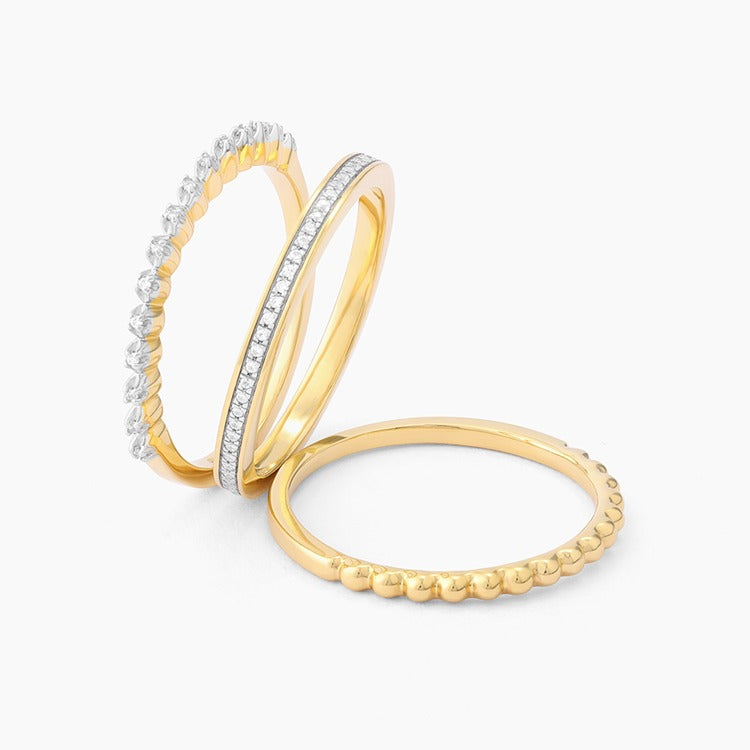 Gold Size 9 Diamonds and Bubbles of Gold  Ring