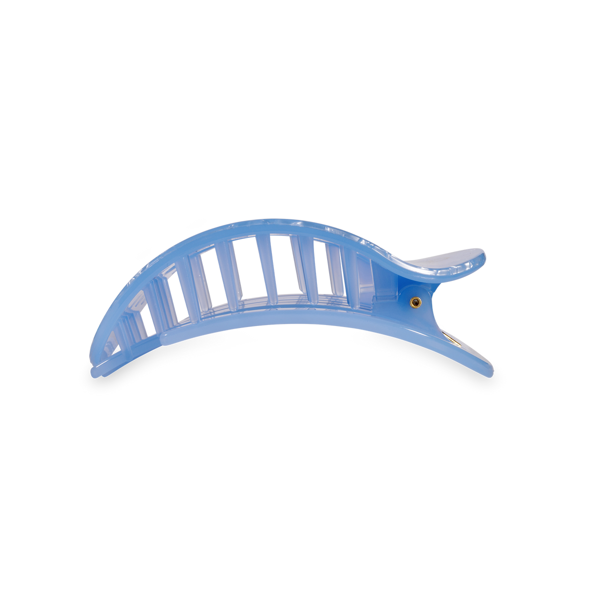 TELETIES - Flat Round Hair Clip | Medium | Blue Lagoon