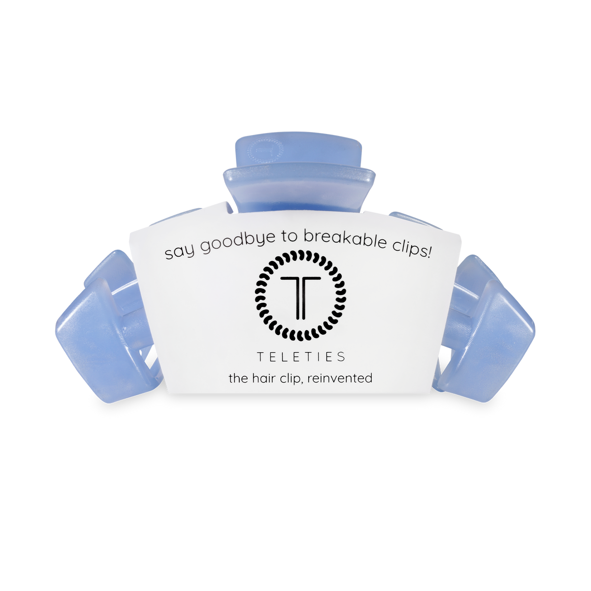 TELETIES - Classic Hair Clip | Medium | Blue Lagoon