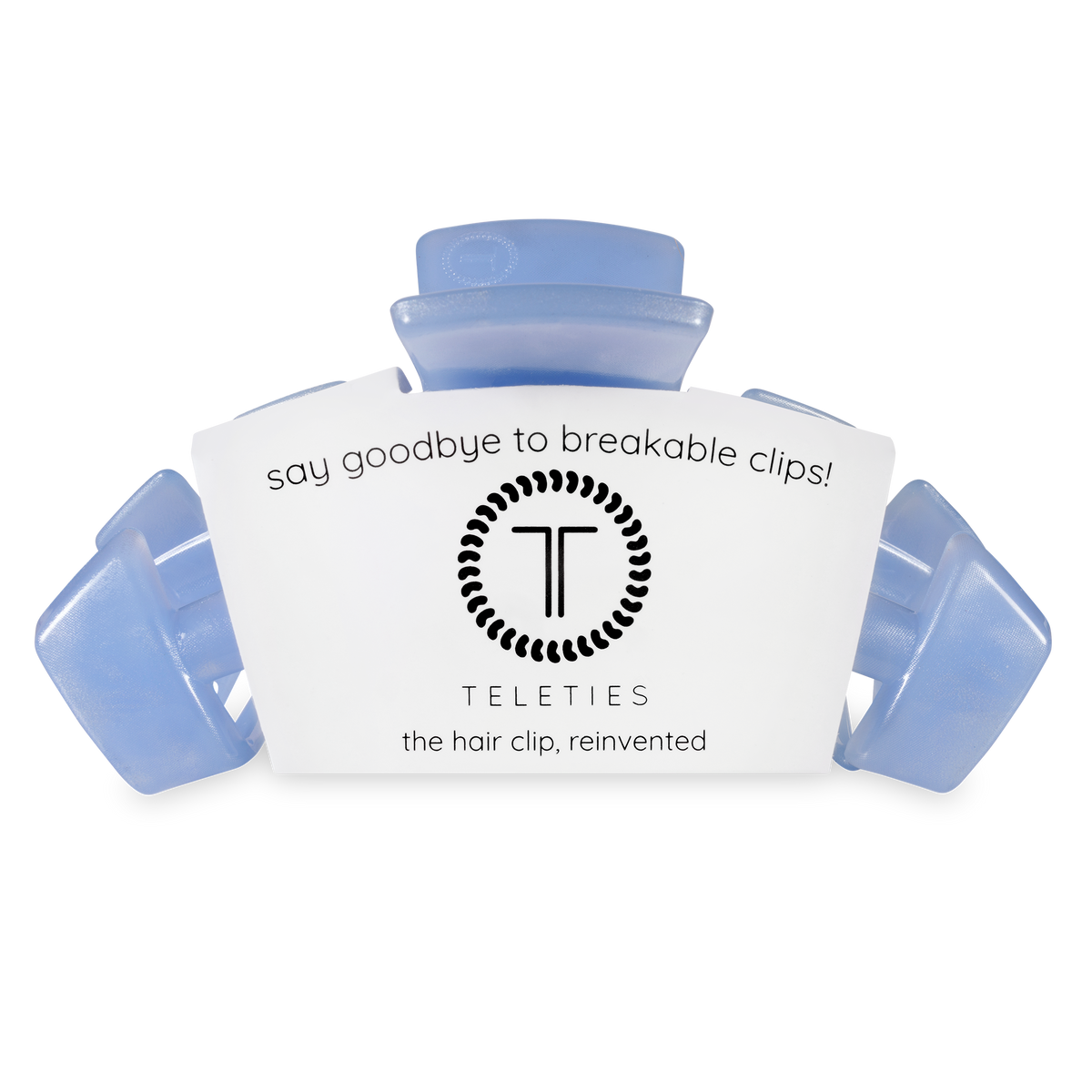 TELETIES - Classic Hair Clip | Large | Blue Lagoon