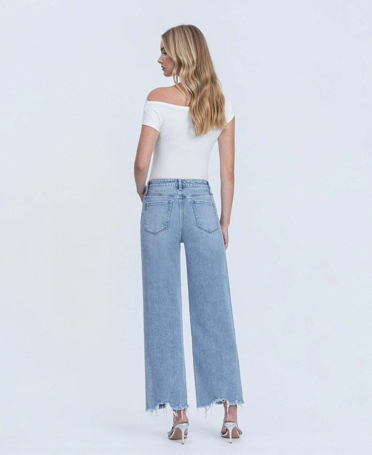 The Karmen Mid Rise Ankle Wide Leg Jean