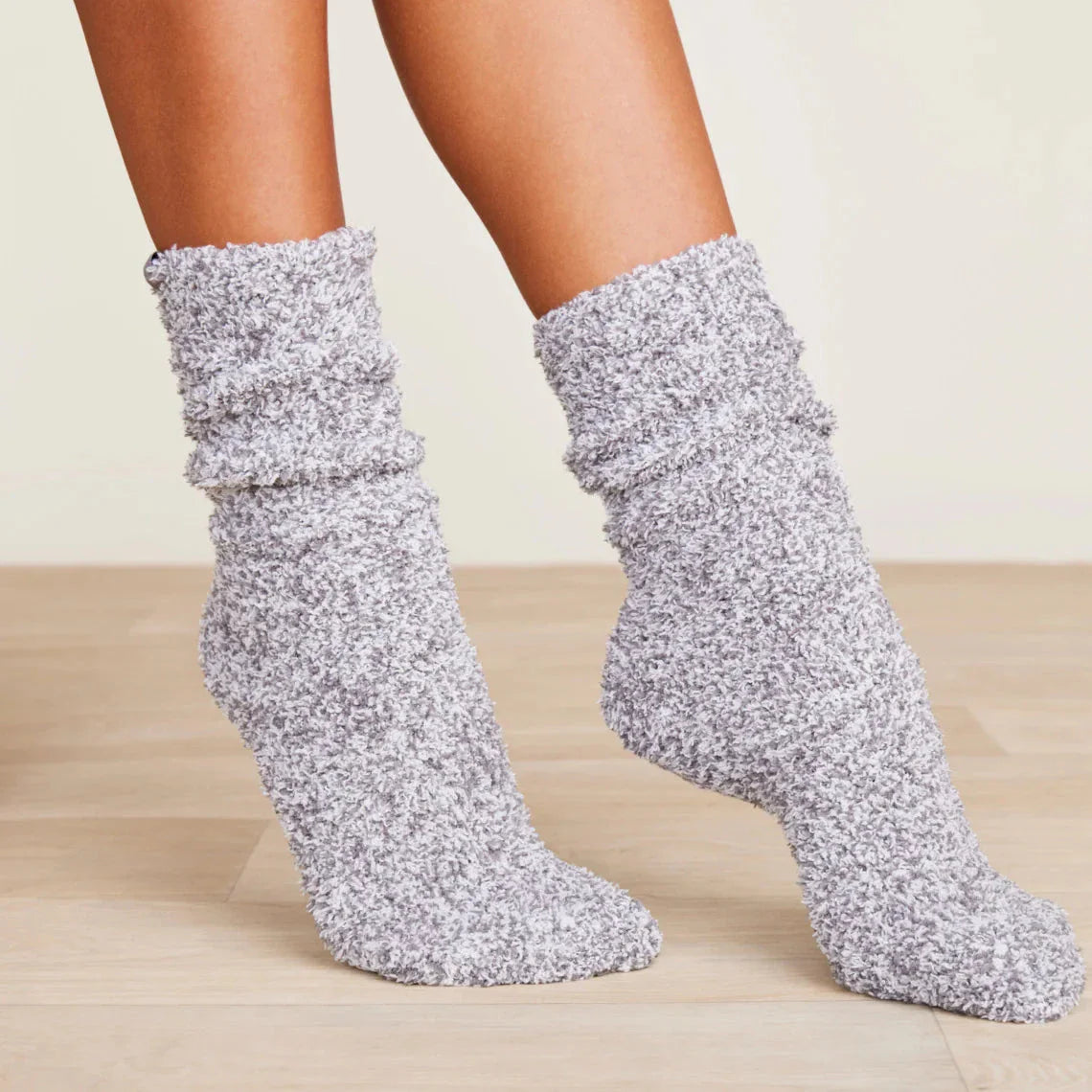 CozyChic Heathered Graphite/White Socks