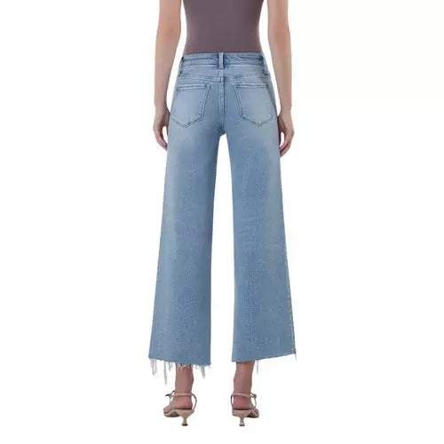 The Emma High Rise Distressed Wide Leg Jean
