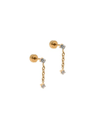 Holland Gold Screwback Stud Earrings