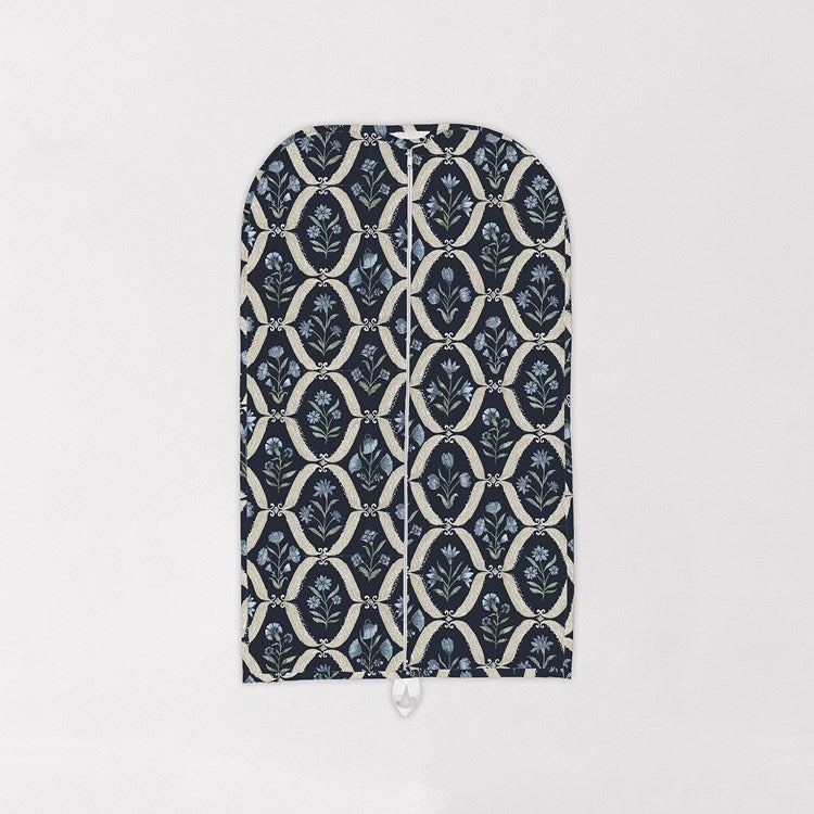 Charlotte Navy Quilted Garment Bag