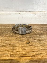 Handstitched Kyanite Leather Bracelet