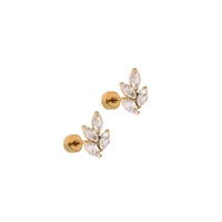 Laurel Gold Screwback Stud Earrings