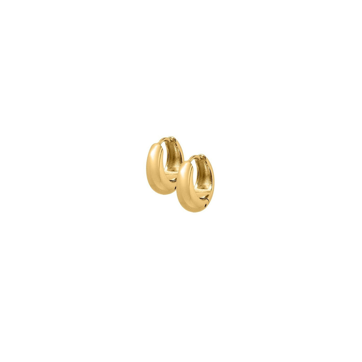 Huggie Earrings - Sunday Hoop Gold 10mm