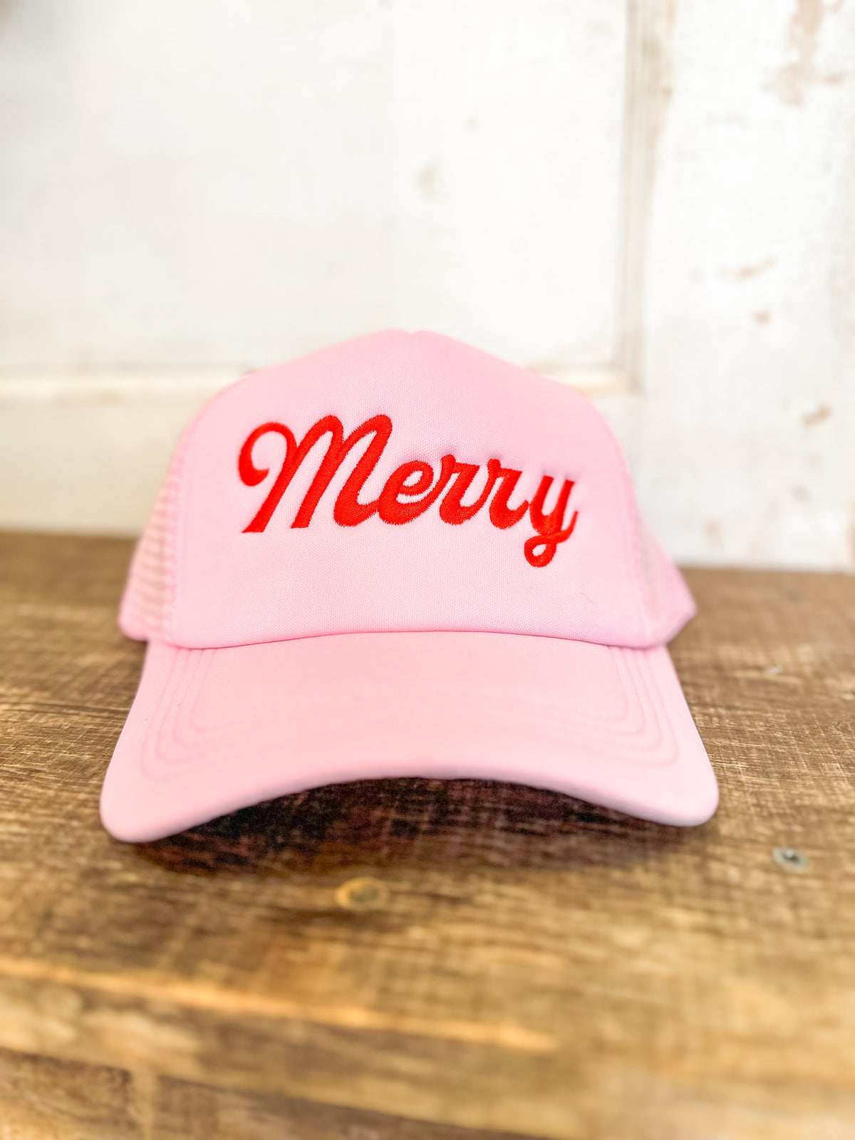 Merry Trucker Hat - Pink