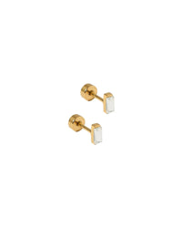 Micro Amber Screwback Stud Earrings