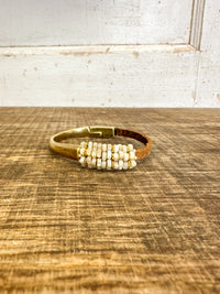 Mother of Pearl and Vermeil, Pearl Cuff