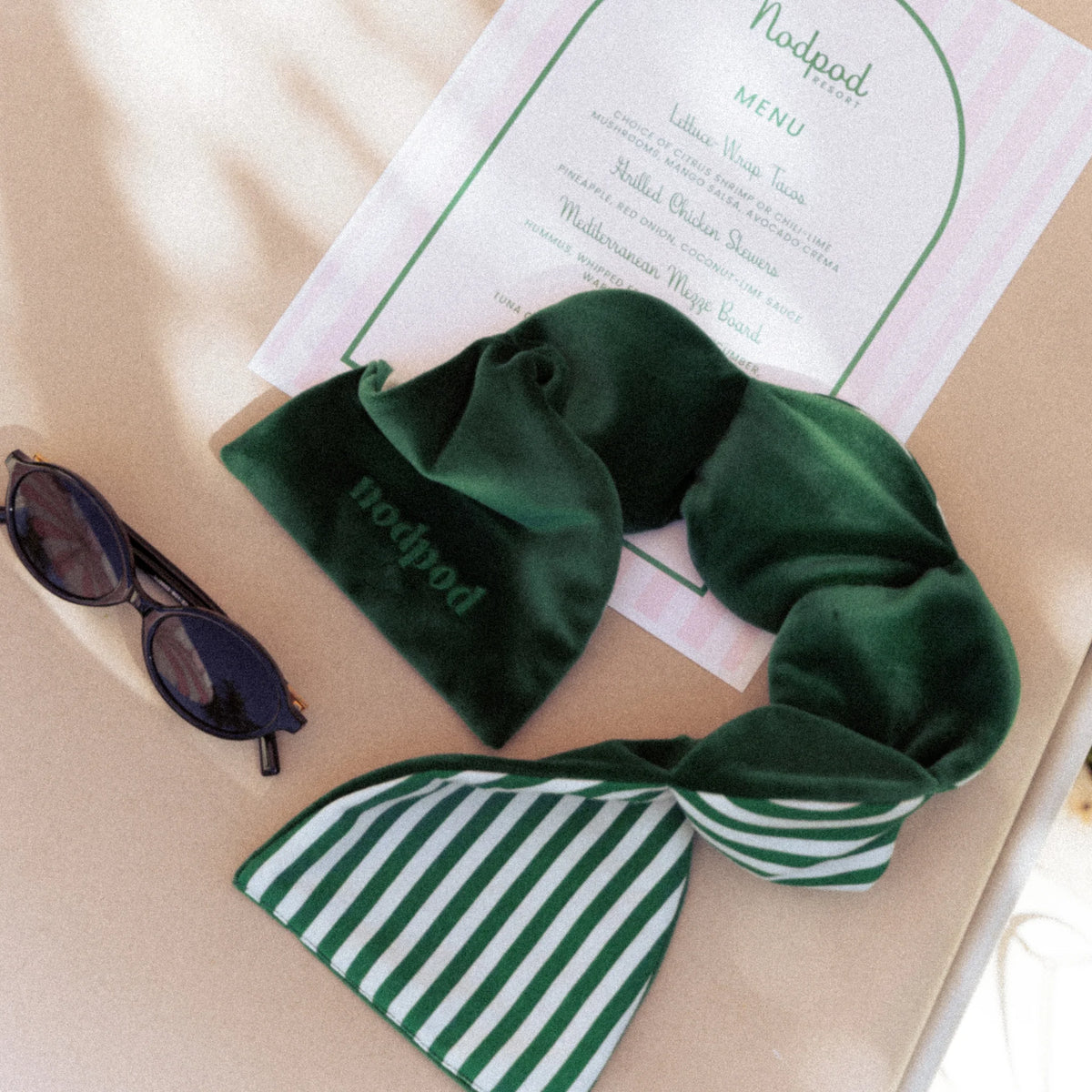 Nodpod Sleep Mask - Green Stripe