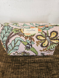 Pink & Green Quilted Cosmetic Bag - Multiple Sizes