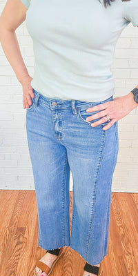 Olivia High Rise Twist Wide Leg Jeans