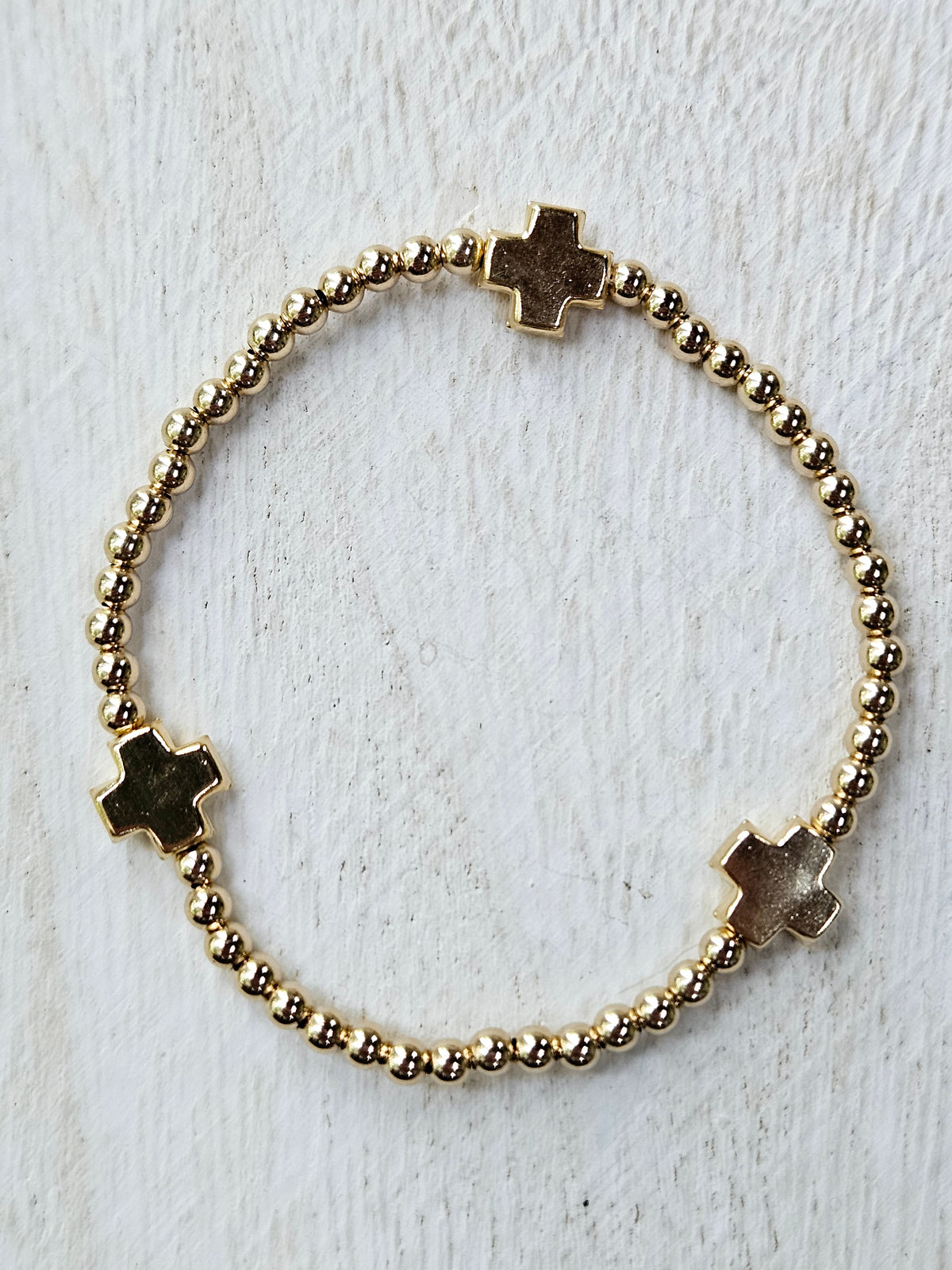 egirl Signature Cross Gold 3mm Bracelet - Gold
