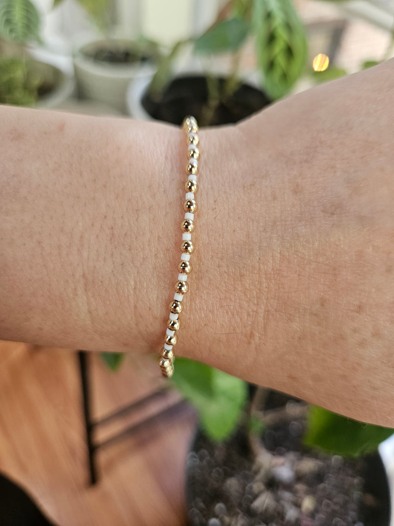 Hope Grateful Bracelet - White
