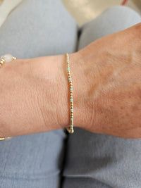 Hope Sincerity Pattern 2mm Bead Bracelet - Mint