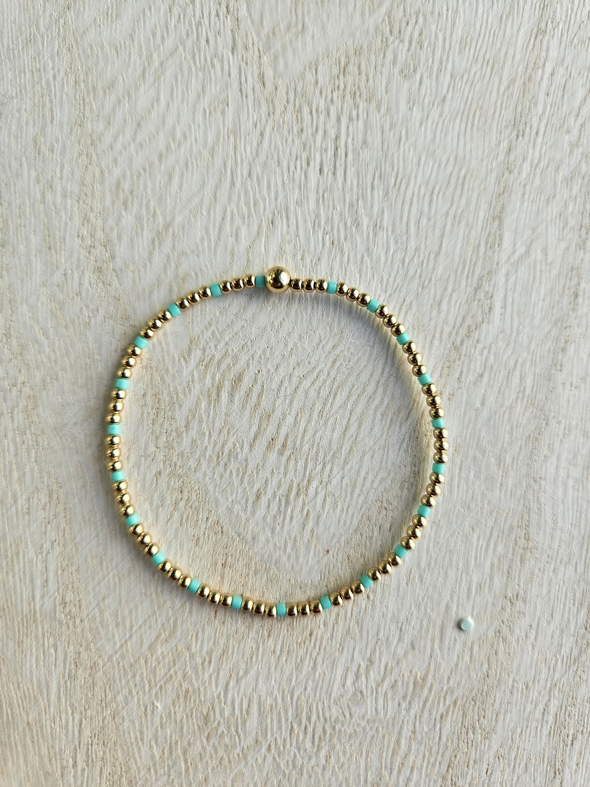 egirl Hope Sincerity Pattern 2mm Bead Bracelet - Mint