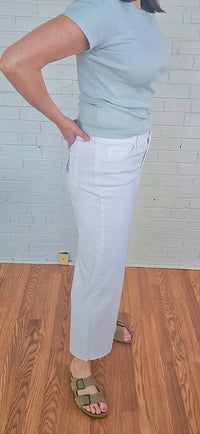 Olivia High Rise Wide Leg Jeans - White