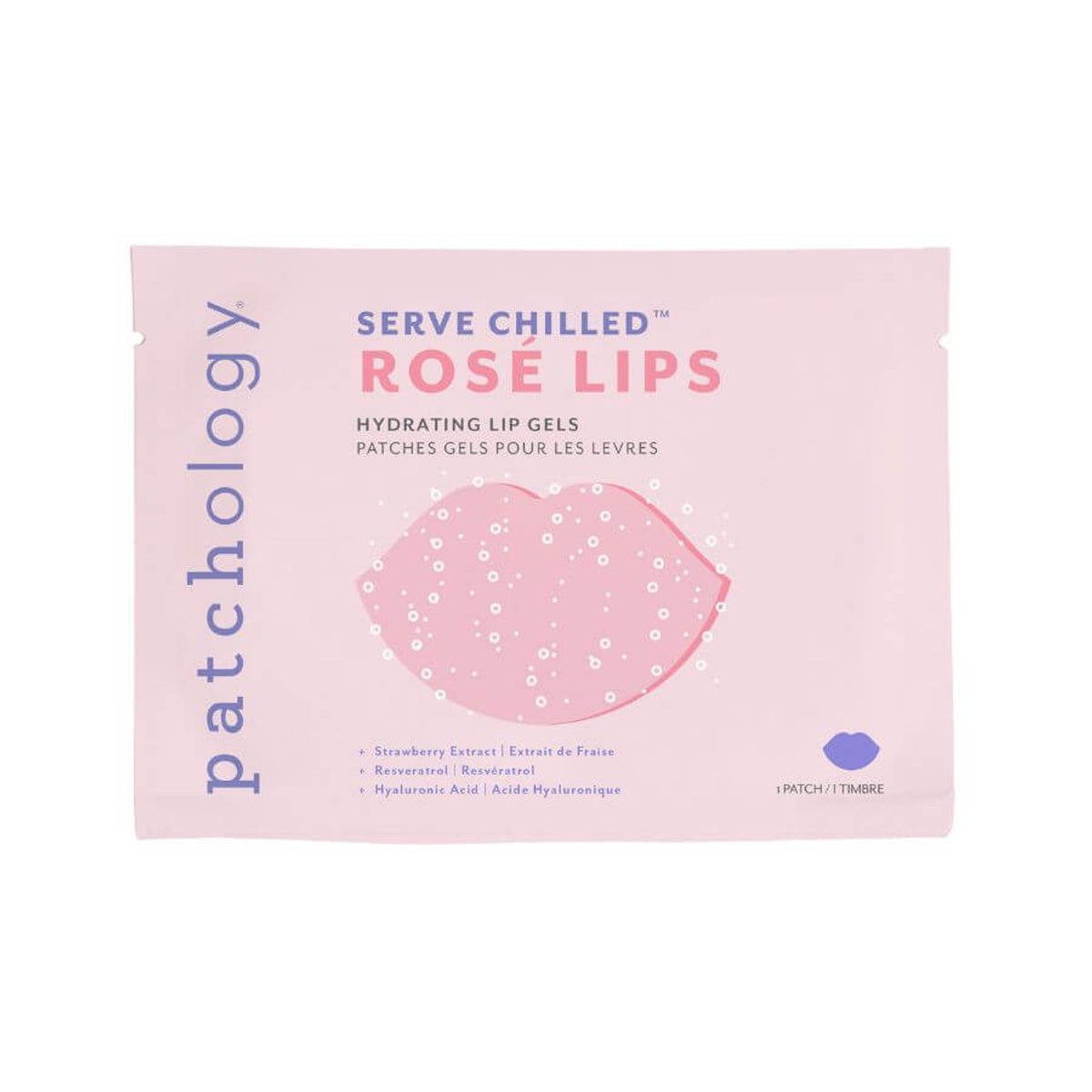Patchology Rosé Lips Hydrating Lip Gels - 1 patch