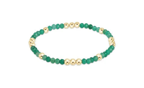 Worthy 3mm Bead Bracalet - Green Onyx