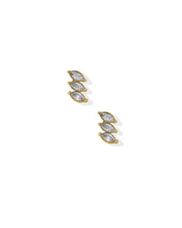 Sierra CZ Gold Screwback Stud Earrings