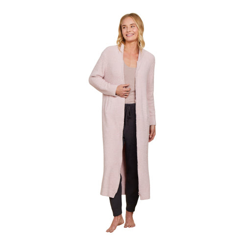 CozyChic Full Zip V-Neck Lounger | Dusty Rose