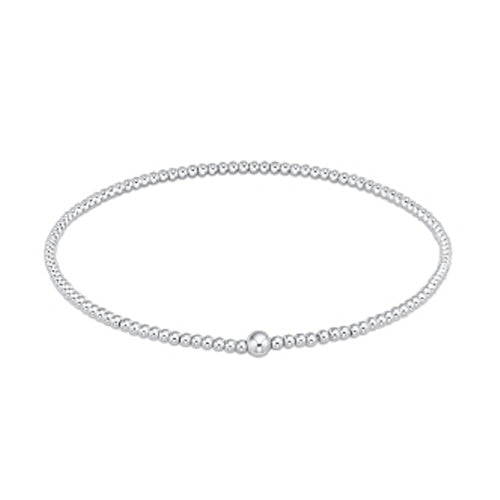 Classic Sterling Beaded Bangle - 2mm