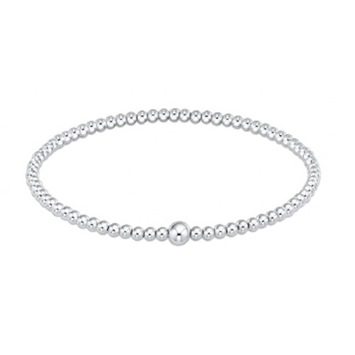 Classic Sterling Beaded Bangle - 3mm