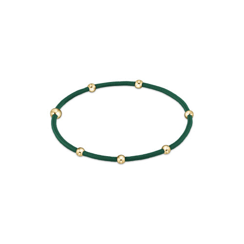 "E"ssentials Hair Bracelet - Dark Green