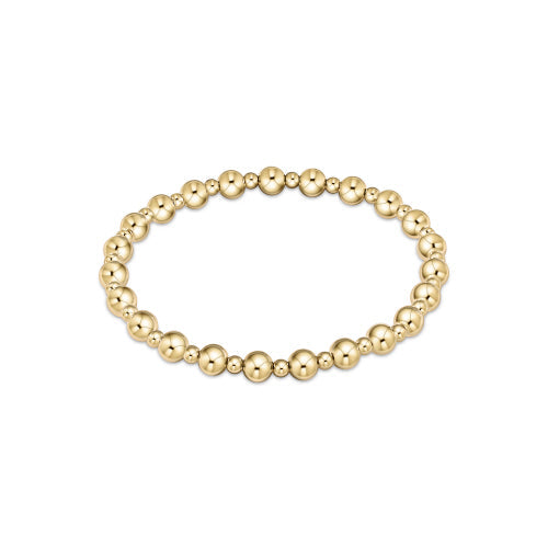 Extends - Classic Grateful Pattern 5mm Bead Bracelet - Gold