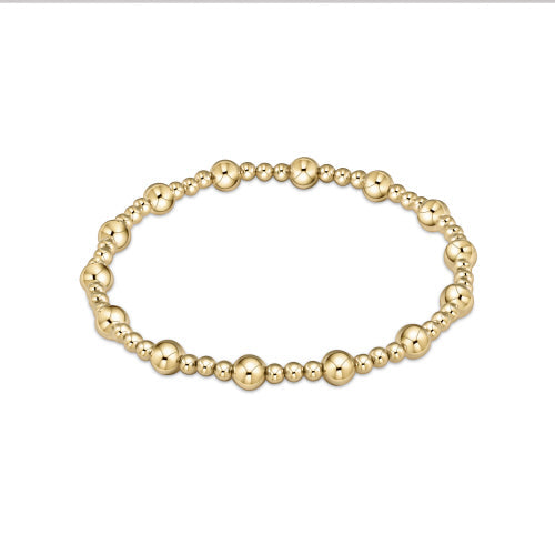 Extends - Classic Sincerity Pattern 5mm Bead Bracelet - Gold