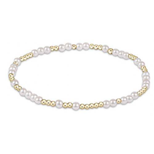 Hope Unwritten Gold & Pearl Bracelet - 3mm