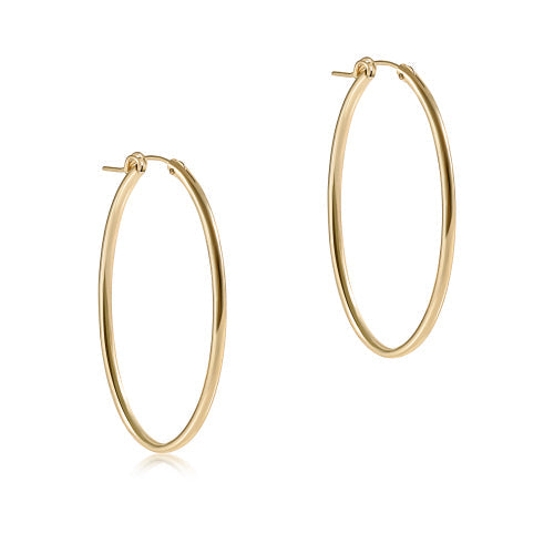 Oval Gold 2" Hoop - Smooth