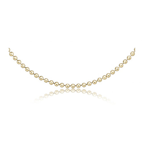 17" Choker Classic Beaded Chain - Gold