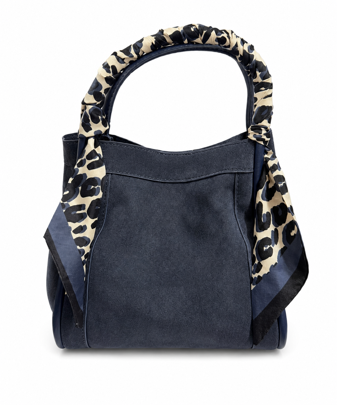 The Suede Bucket Bag - Navy