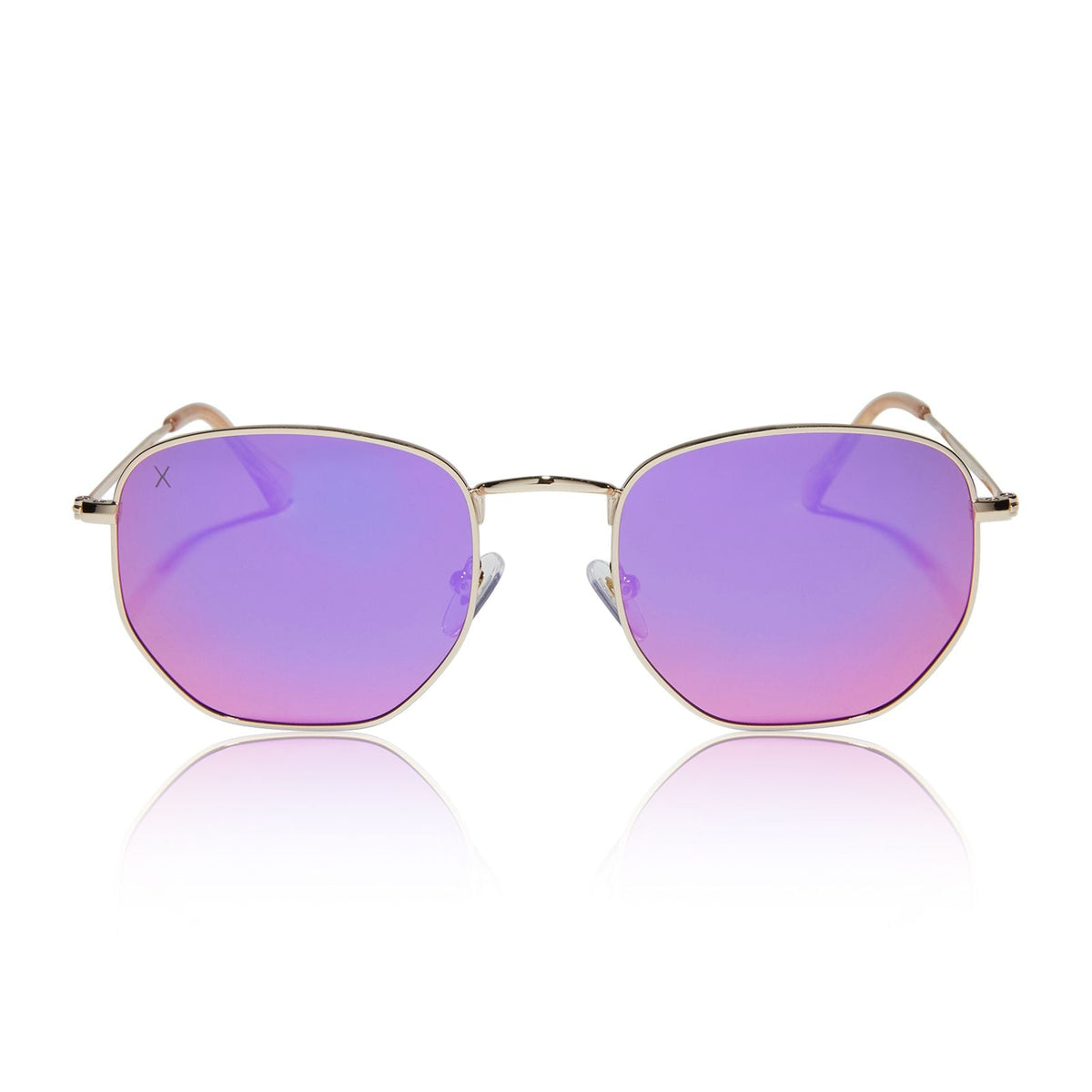 Roxbury Gold Sunglasses - Pink Lense