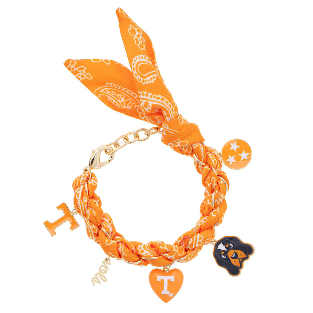Tennessee Vols Bandana Charm Bracelet